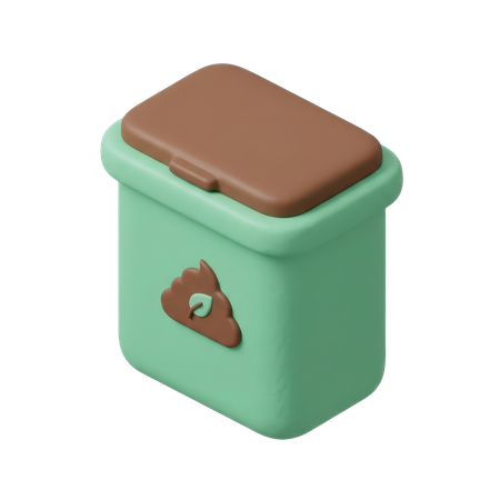 AI Compost Bin  3D Icon