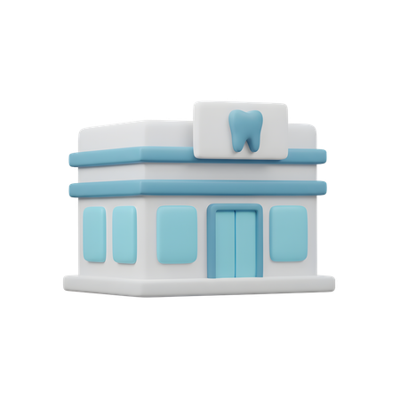 AI Dental Clinic Building  3D Icon