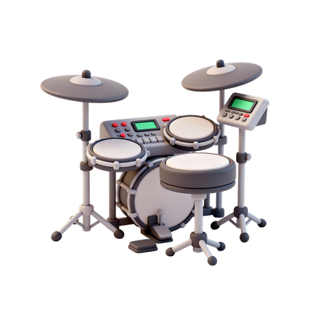 AI Electronic Drum  3D Icon