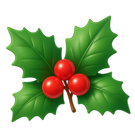 AI Holly Leaves  3D Icon