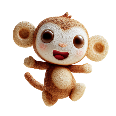 AI Monkey  3D Icon