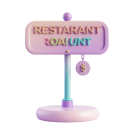 AI Señal de tráfico del restaurante  Imagen