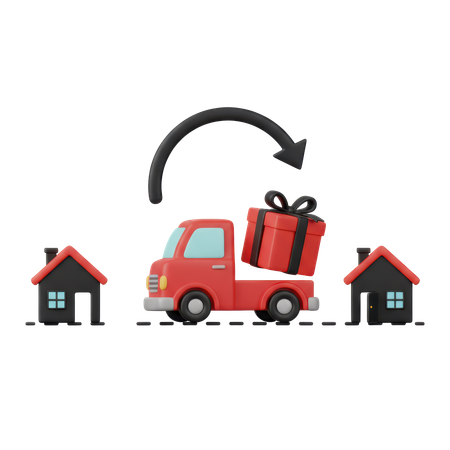 AI Truck delivery  3D Icon