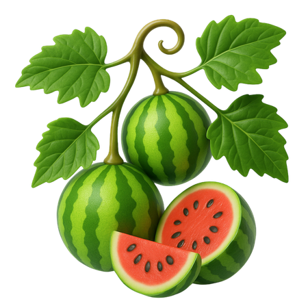 AI Watermelon Bundle  3D Icon