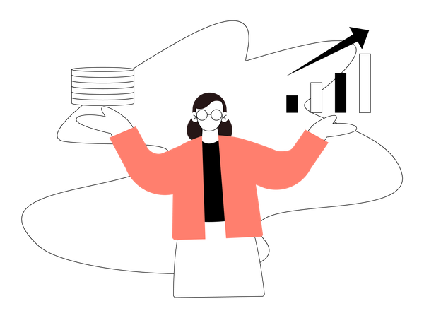 Free Crecimiento de las ventas empresariales Ilustración