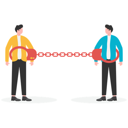 一般的な債務問題に直面するビジネスマン  イラスト