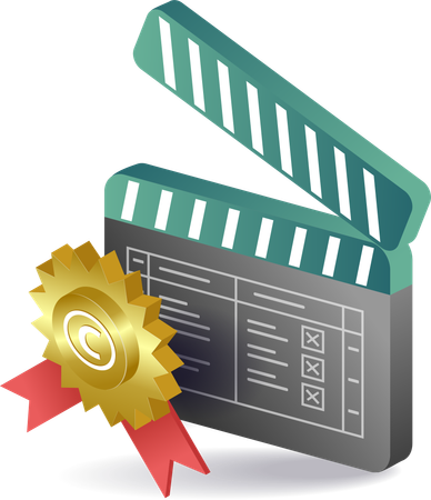 Action movie board and copyright Illustration