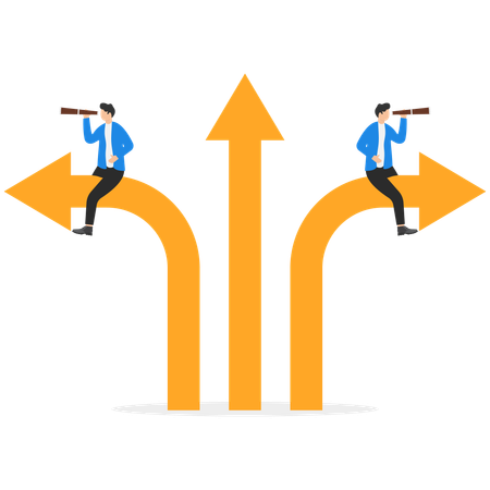 Business people with solving and decisions  Illustration
