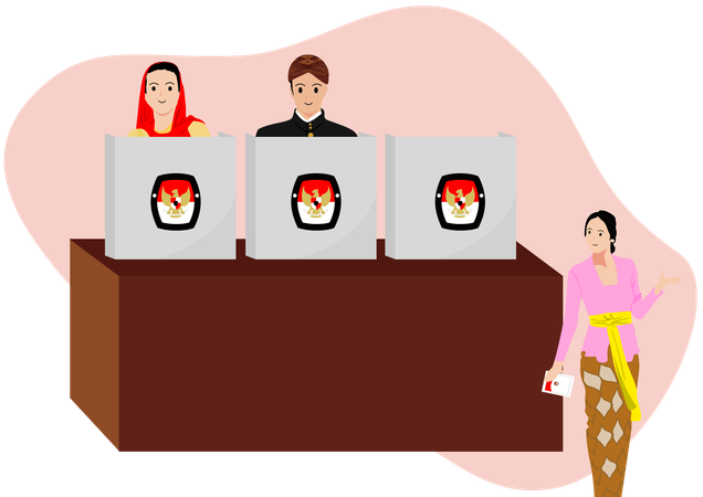 Célébration de la Journée de la démocratie en Indonésie  Illustration