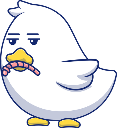 Chick Bite Worm  イラスト