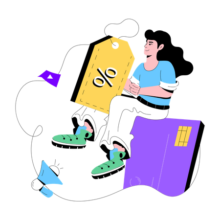 Credit Card Discount  Illustration