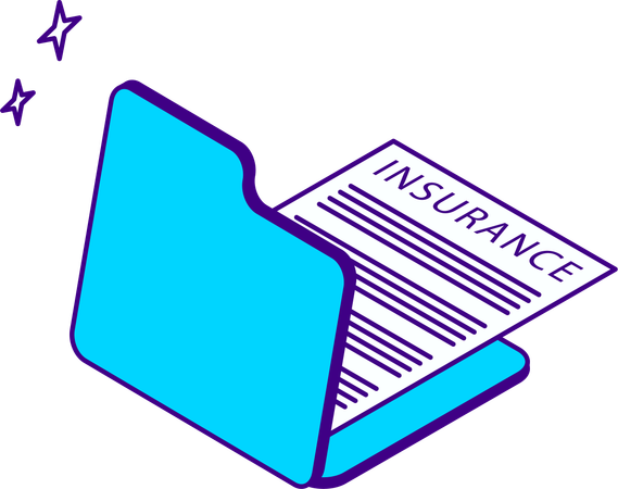 Documento de seguro  Ilustração