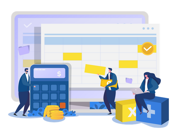 Equipe de contabilidade  Ilustração