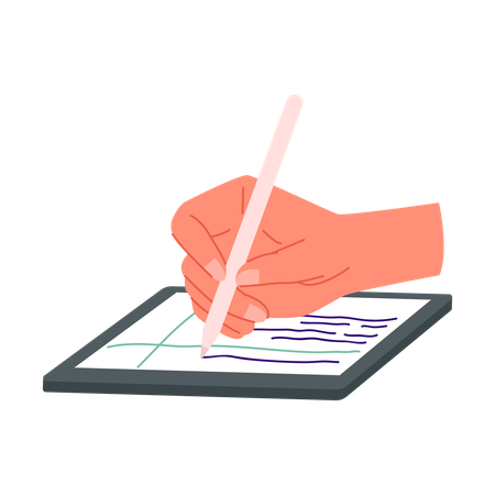 Escrita de nota  Ilustração