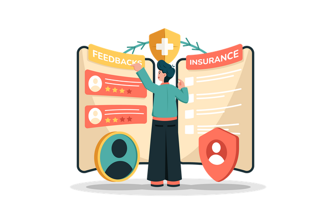 Event planner using customer feedback to improve event planning and execution  Illustration