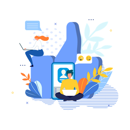 Like feed  Illustration