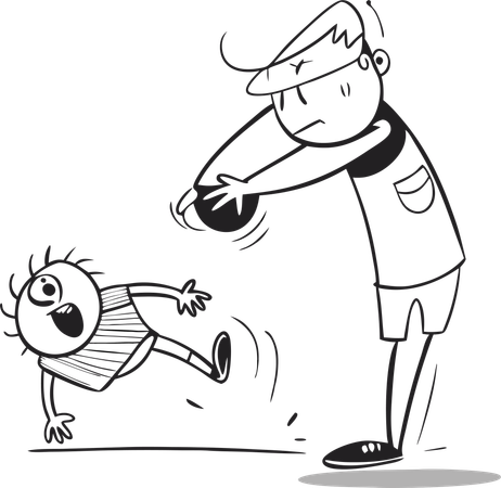 Man falls down  Illustration