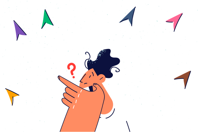 Man thinking  Illustration