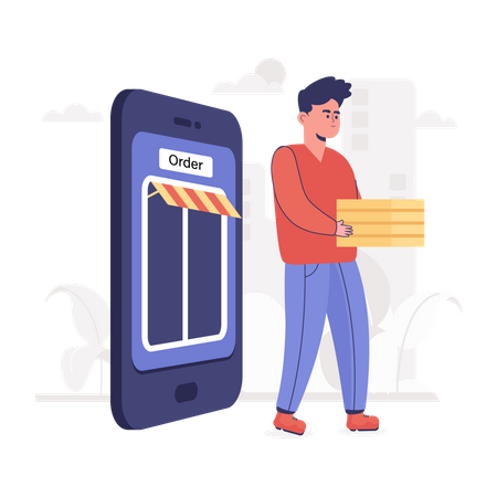 Online Order  일러스트레이션