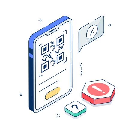 QR Code Error  Illustration