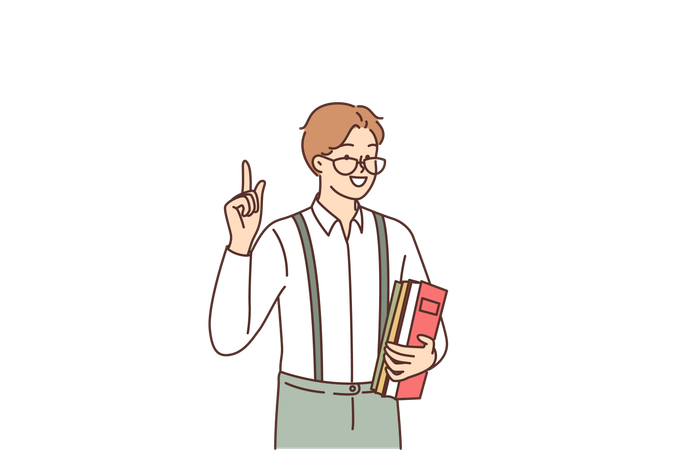 Teacher is giving instructions  Illustration