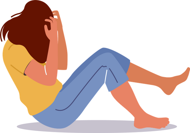 Woman suffering from Domestic Violence  イラスト