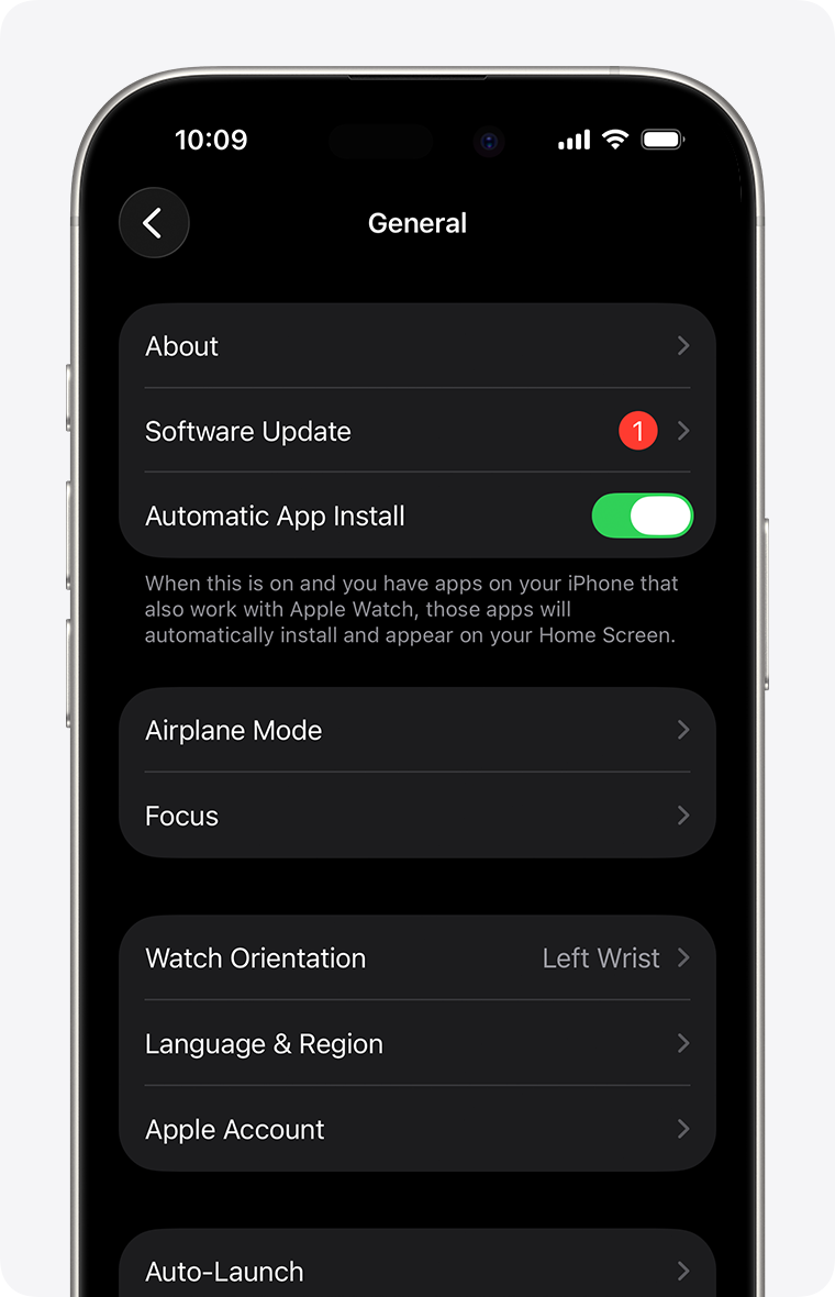 iPhone screen showing General Settings