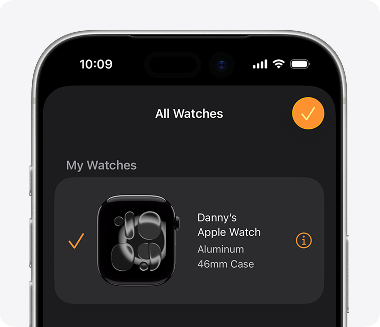 All Watches screen where the More Info button can be found
