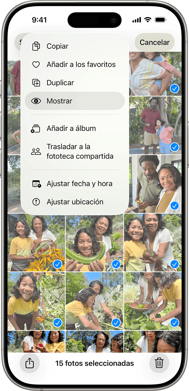 El álbum Oculto en Fotos en el iPhone