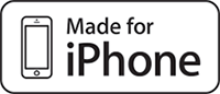MFi-Logo auf der Zubehörverpackung, die angibt, dass das Zubehör für Apple-Geräte zertifiziert ist