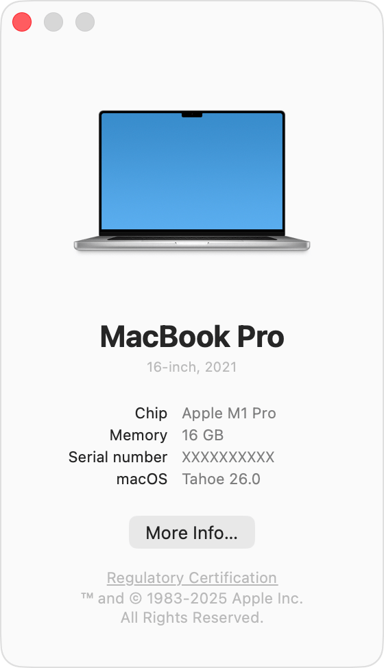 About This Mac window.