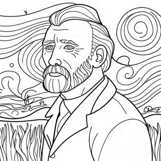 Kolorowanka Gwiaździsta Noc Van Gogha 10190-8199