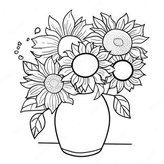 Kolorowanka Słoneczniki Van Gogha 10191-8203