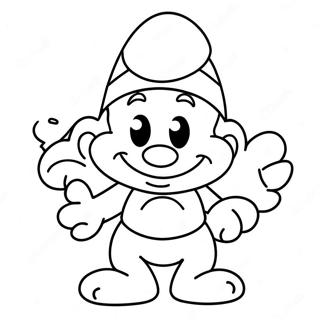 Mutlu Şirin Boyama Sayfası 12061-9452