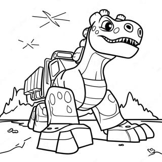 Página Para Colorir Do Poderoso Dinotrux Em Ação 12241-9604