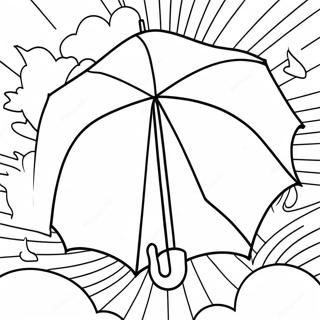 Colorful Umbrella Coloring Page 12460-9782