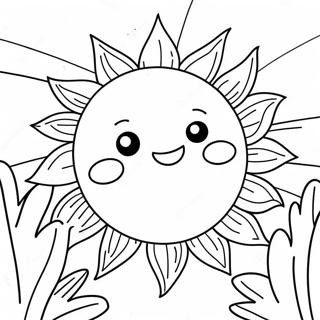 輝く太陽 ぬりえページ 13261-10414