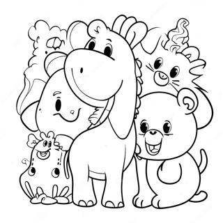 Hauska Eläinkollaasi Värityssivu 14111-11099