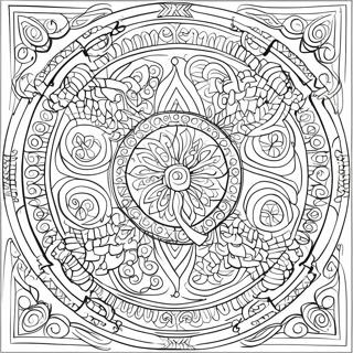 복잡한 켈틱 패턴 색칠 공부 페이지 14221-11186