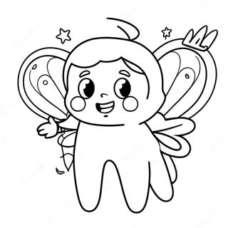 Niedliche Zahnfee Mit Funkelnden Flügeln Ausmalbild 14371-11312