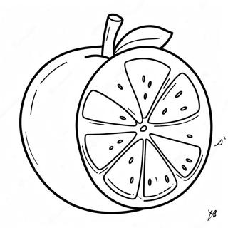 Orange Frugt Farvelægningsside 14400-11330