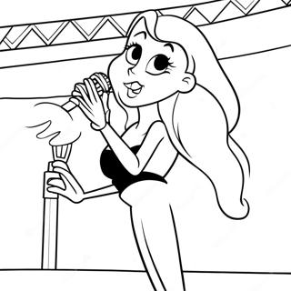 Jessica Rabbit, Die Auf Der Bühne Singt Ausmalbild 14561-11457