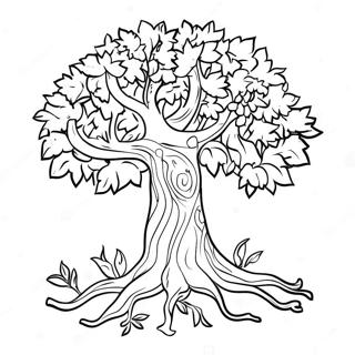 Page À Colorier Arbre De Tu Bishvat 14830-11672