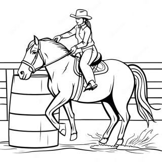 Varil Yarışı At Ve Binici Boyama Sayfası 14840-11692