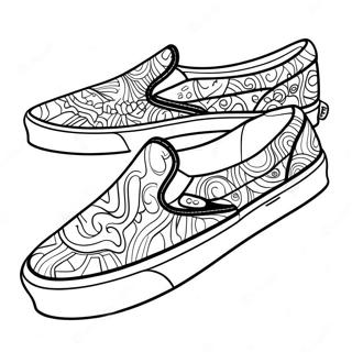 Vans Classic Slip-On Shoes Coloring Page 14970-11791