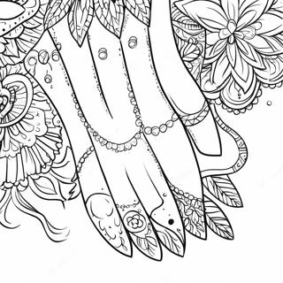 Işıltılı Oje Sanatı Boyama Sayfası 14991-11805