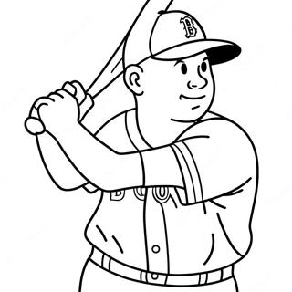 ボストンレッドソックスの選手が打つぬりえページ 15061-11865