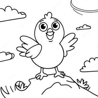 Rolig Chicken Little I Himlen Färgläggningssida 15591-12287