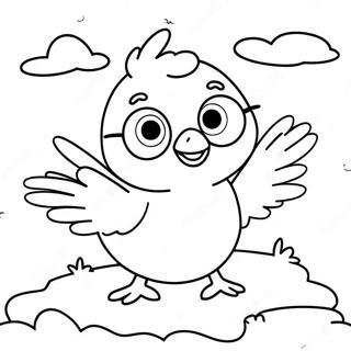 Rolig Chicken Little I Himlen Färgläggningssida 15591-12288