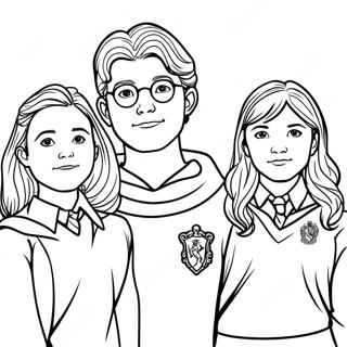 Página Para Colorear De Valientes Estudiantes De Gryffindor 16691-13166